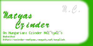 matyas czinder business card